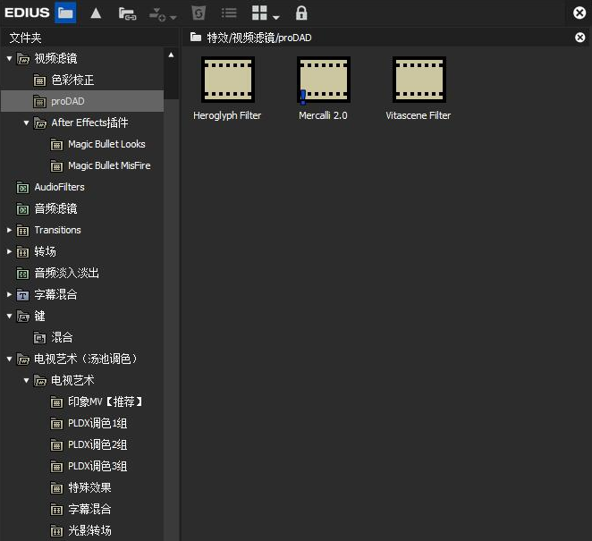 EDIUS8.53插件 EDIUS7.5/8/一键调色磨皮/防抖/特效与转场/预设