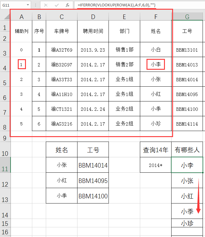 改一改工号，各种表格自动生成，Excel函数运用享受葛优躺