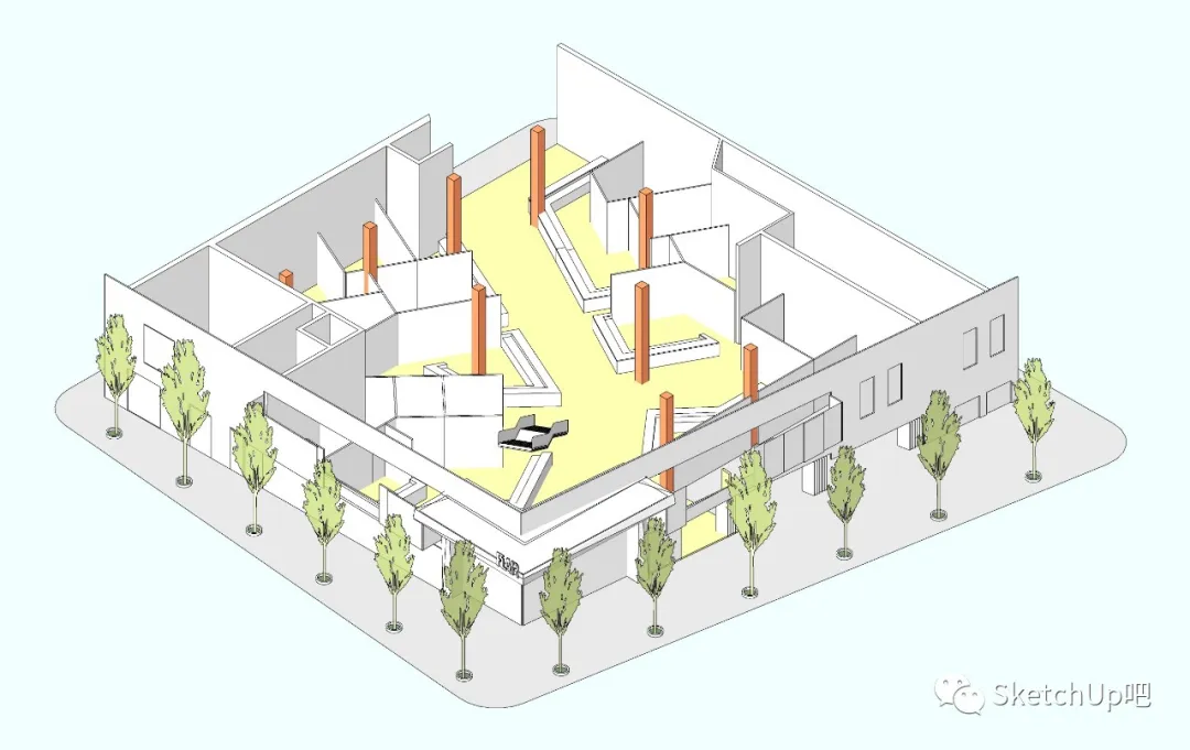 SketchUp+Layout，快速制作建筑轴测分析图