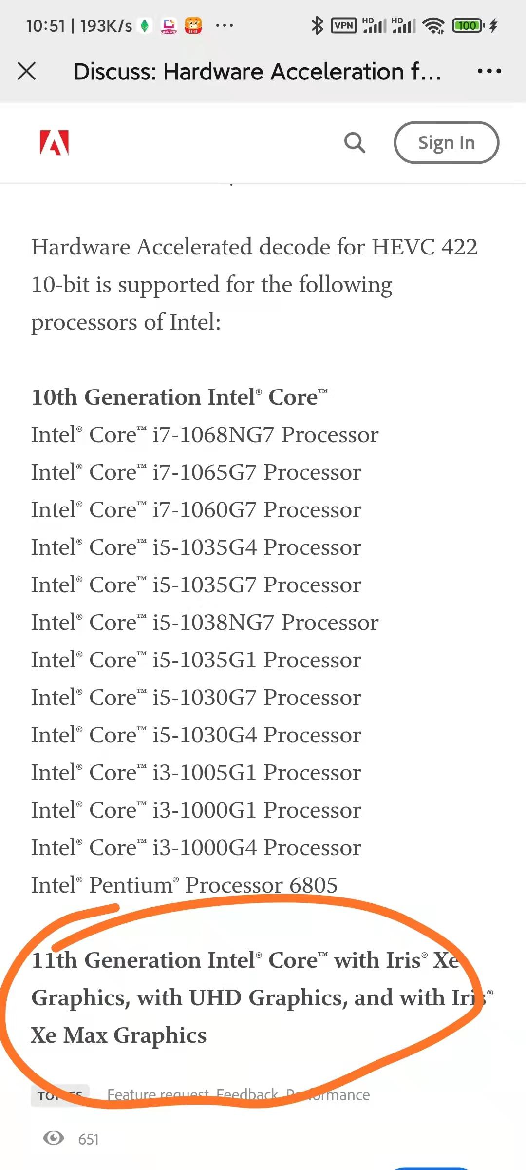 不用羡慕 M1 了，PC  在 PR  里已经可以硬解 h.265 4:2:2 10-bit  视频了