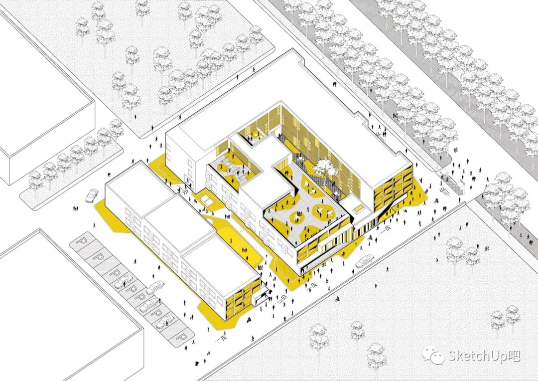 SketchUp+Layout，快速制作建筑轴测分析图