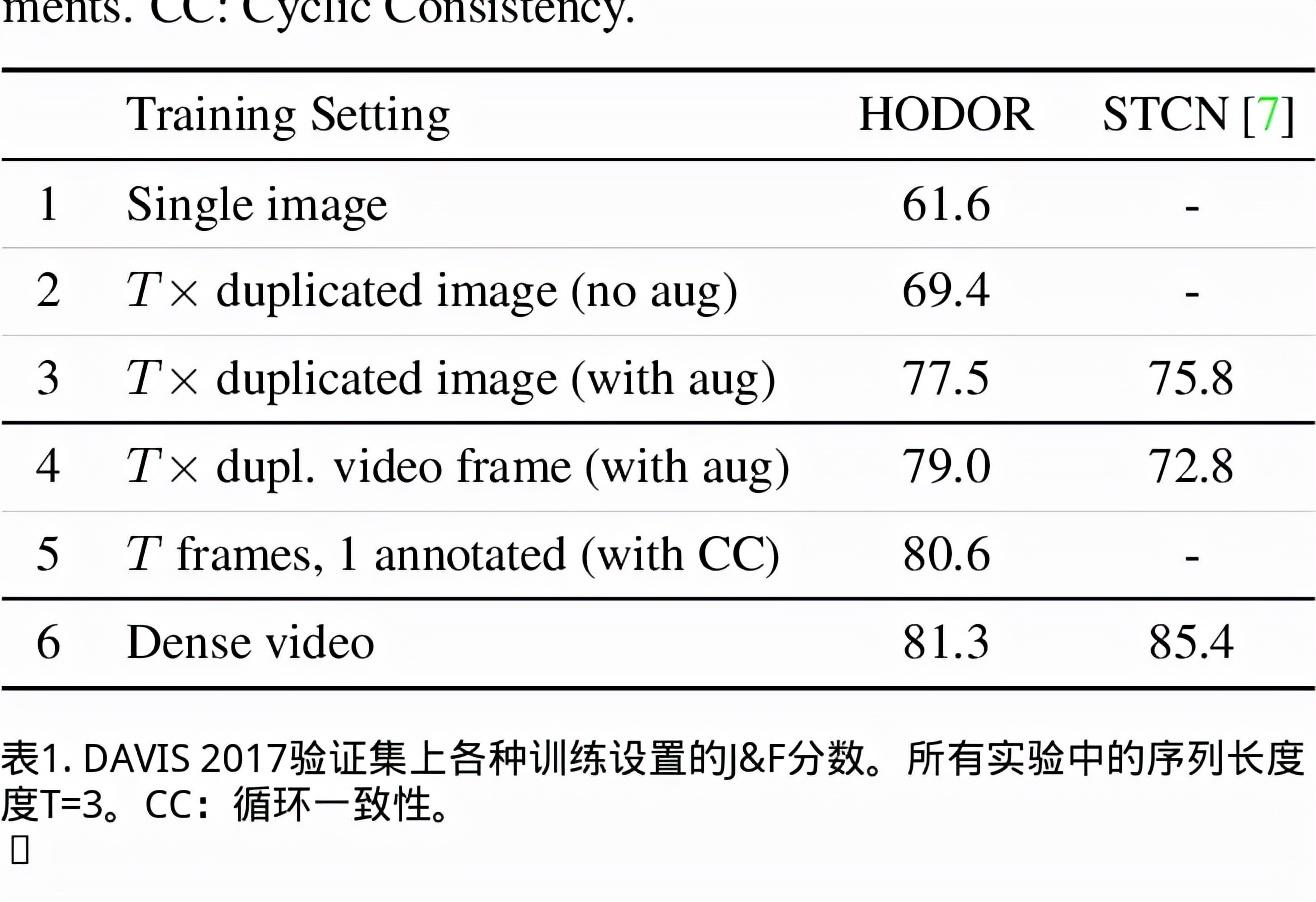 HODOR：从静态图像中学习的视频物体再分割的高级物体描述符