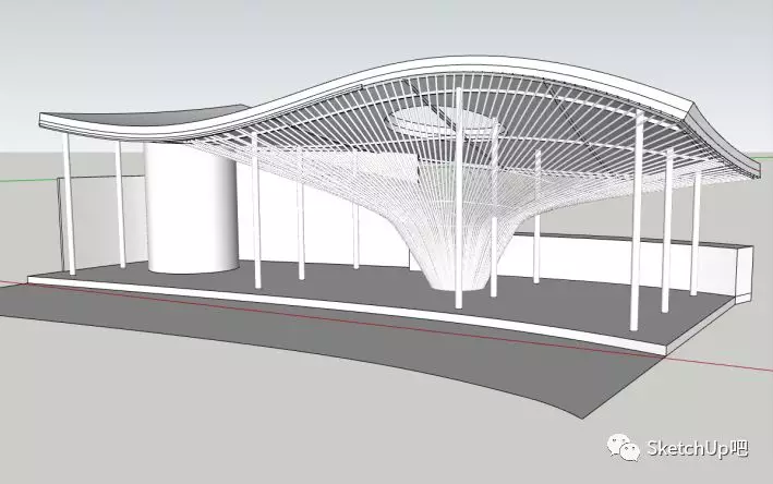 酷炫波浪曲面屋顶，用SU快速建模搞定