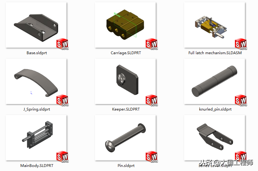 SolidWorks  Motion运动仿真教程，这套教程共700M，包含所需零件